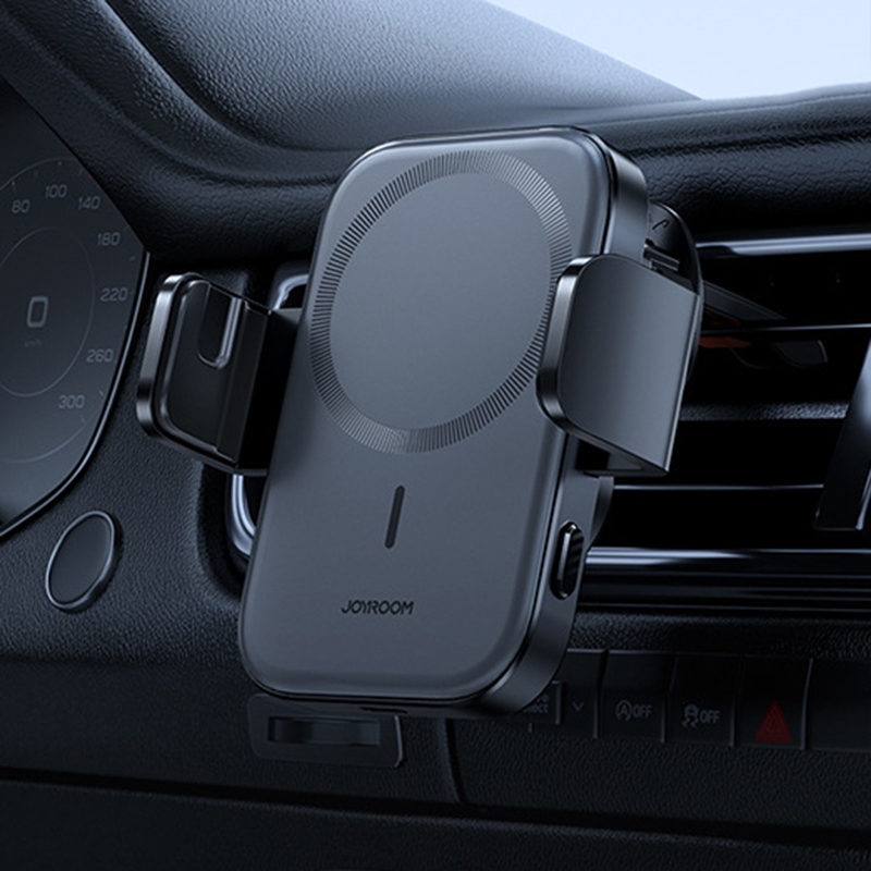 JOYROOM JR-ZS295 15W Mechanical Magnetic Wireless Charger Air Vent Car Holder(Black) JOYROOM JR-ZS295 15W Mechanical Magnetic Wireless Charger Air Vent Car Holder(Black)