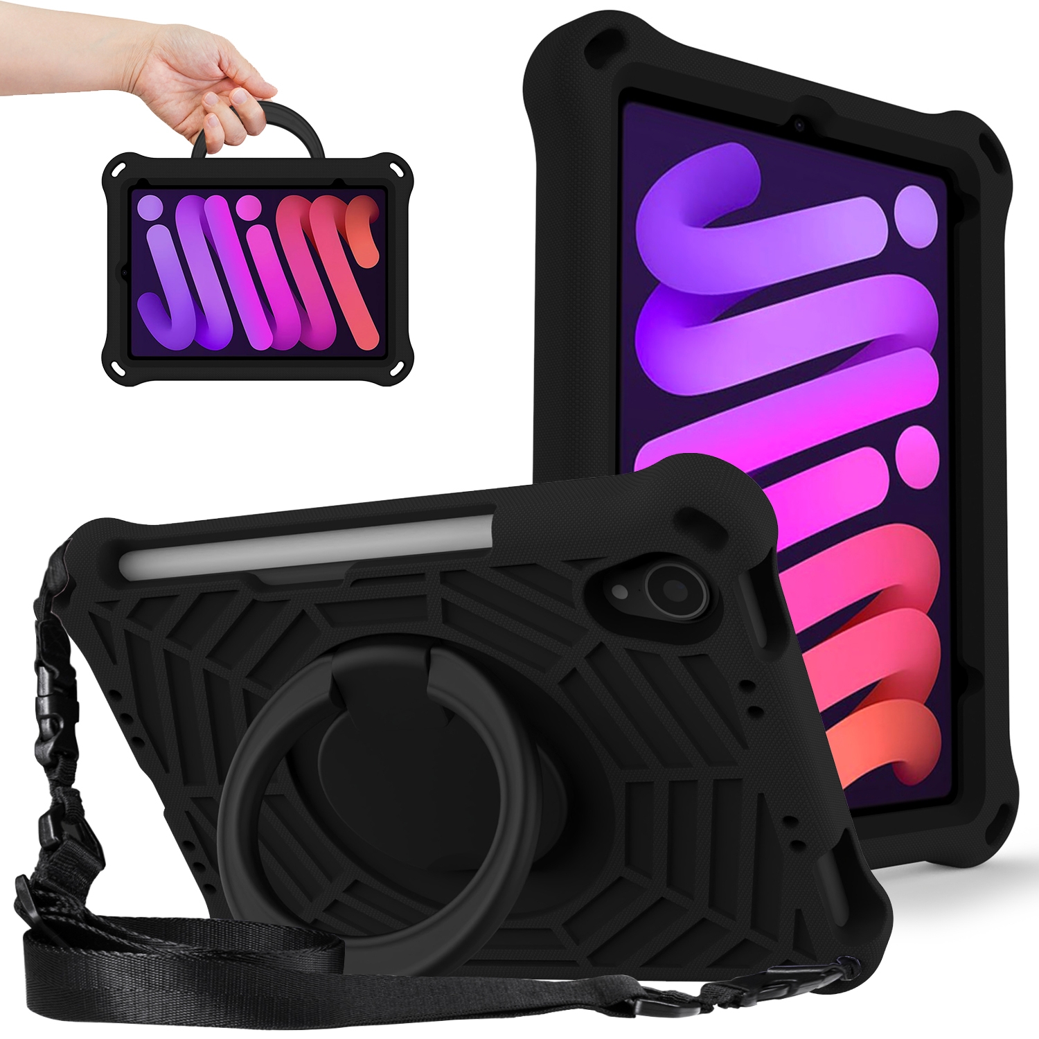 For iPad mini 2024 /mini 6 Spider King Silicone Protective Tablet Case(Black) For iPad mini 2024 /mini 6 Spider King Silicone Protective Tablet Case(Black)