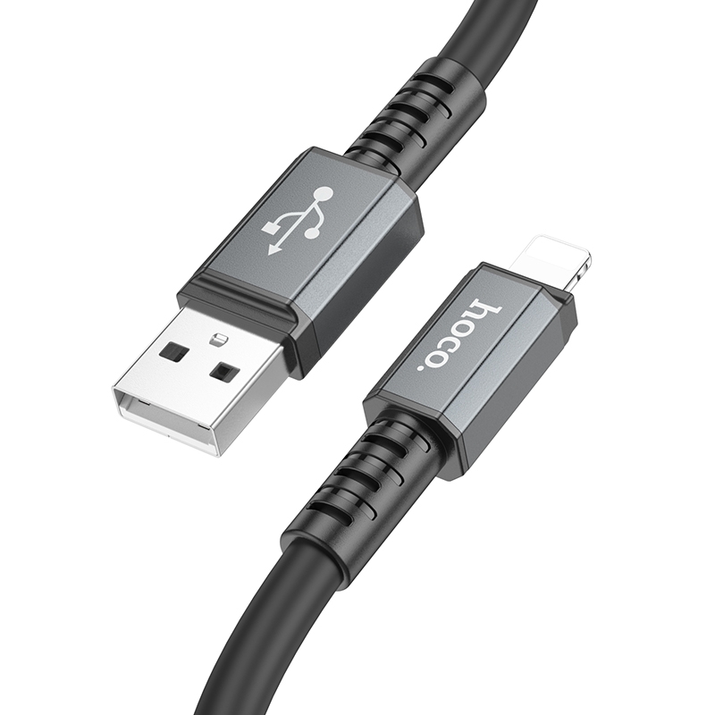 hoco X85 2.4A USB to 8 Pin Strength Charging Data Cable,Length:1m(Black) hoco X85 2.4A USB to 8 Pin Strength Charging Data Cable,Length:1m(Black)