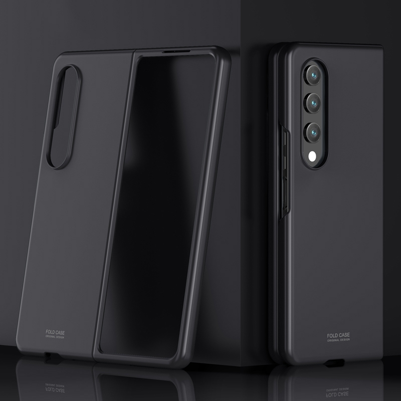 For Samsung Galaxy Z Fold4 Skin Feel Breathable Shockproof Phone Case(Black) For Samsung Galaxy Z Fold4 Skin Feel Breathable Shockproof Phone Case(Black)