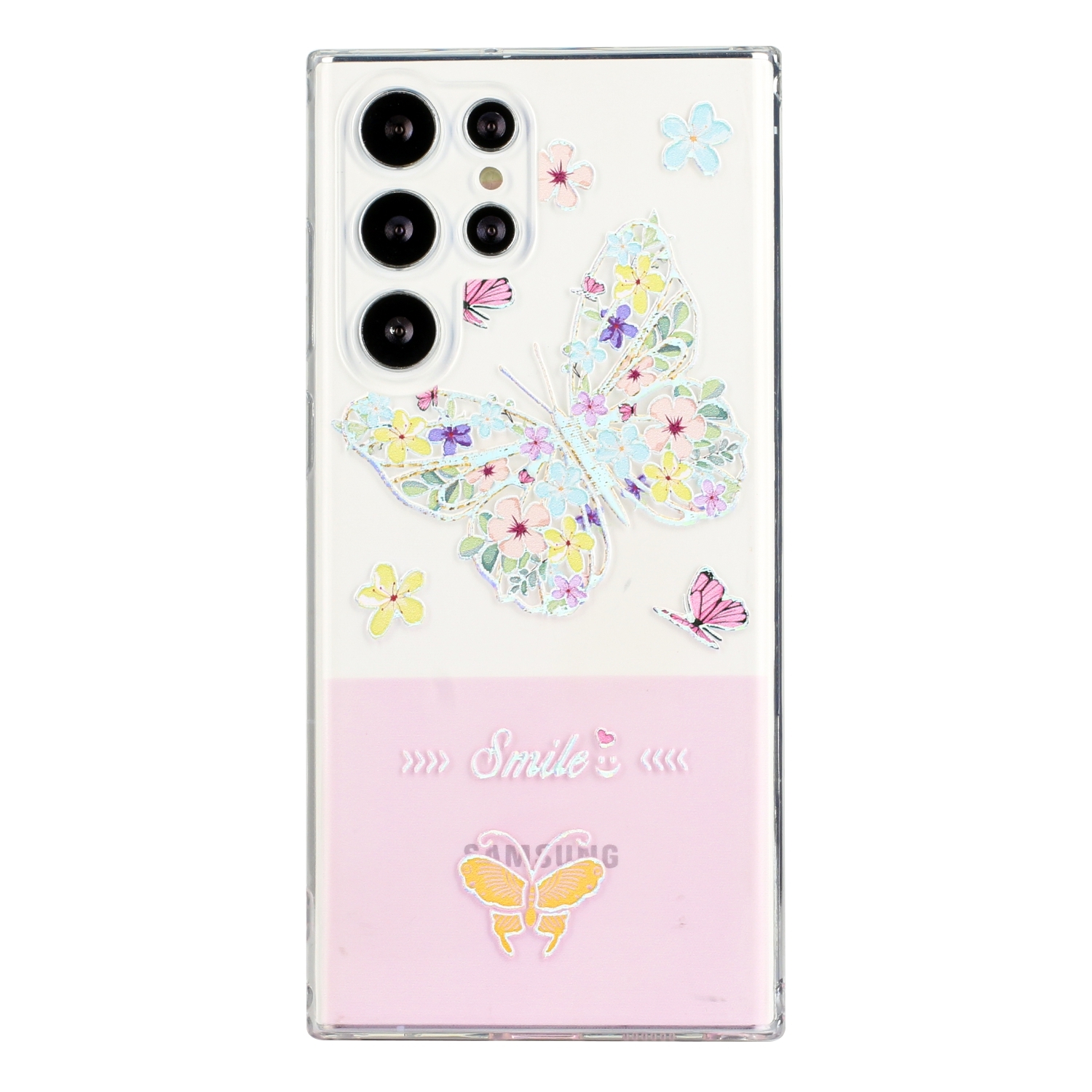 For Samsung Galaxy S21 Ultra 5G Bronzing Butterfly Flower Phone Case(Butterfly) For Samsung Galaxy S21 Ultra 5G Bronzing Butterfly Flower Phone Case(Butterfly)