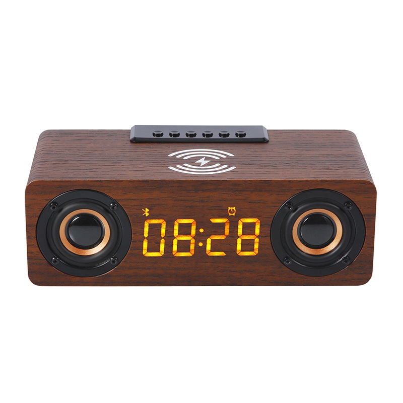 K1 Multifunctional Desktop Wooden Bluetooth Speaker Wireless Loudspeaker(Dark Brown) K1 Multifunctional Desktop Wooden Bluetooth Speaker Wireless Loudspeaker(Dark Brown)