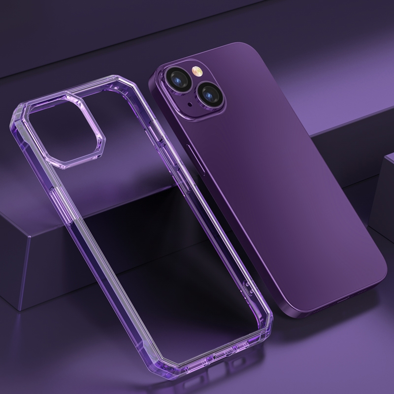 For iPhone 14 TPU Four-corner Airbag Shockproof Phone Case (Purple) For iPhone 14 TPU Four-corner Airbag Shockproof Phone Case (Purple)