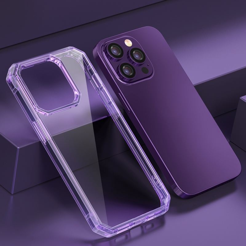 For iPhone 14 Pro TPU Four-corner Airbag Shockproof Phone Case(Purple) For iPhone 14 Pro TPU Four-corner Airbag Shockproof Phone Case(Purple)