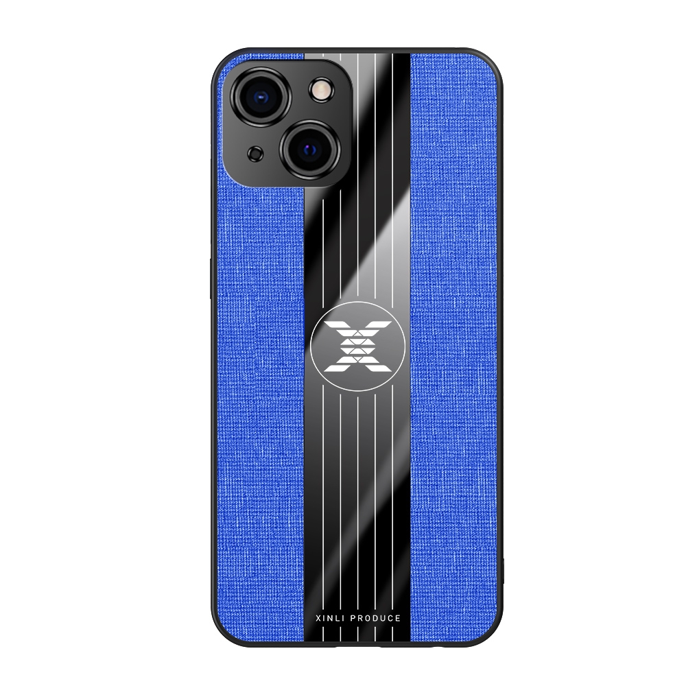 For iPhone 13 Pro Max XINLI Stitching Cloth Texture TPU Phone Case For iPhone 13(Blue) For iPhone 13 Pro Max XINLI Stitching Cloth Texture TPU Phone Case For iPhone 13(Blue)
