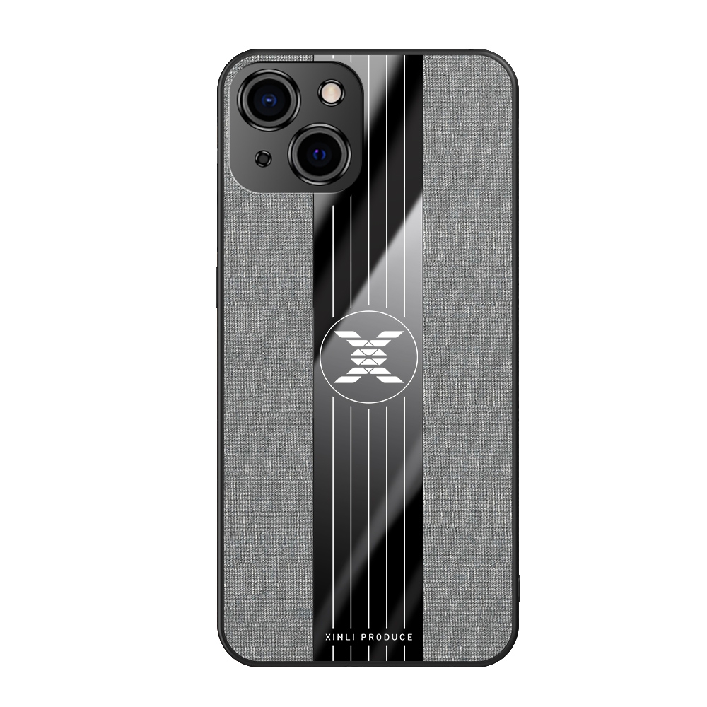 For iPhone 13 mini XINLI Stitching Cloth Texture TPU Phone Case (Grey) For iPhone 13 mini XINLI Stitching Cloth Texture TPU Phone Case (Grey)