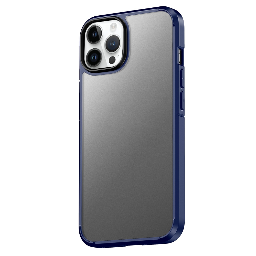For iPhone 14 Pro wlons Ice-Crystal Matte Four-corner Airbag Case(Blue) For iPhone 14 Pro wlons Ice-Crystal Matte Four-corner Airbag Case(Blue)