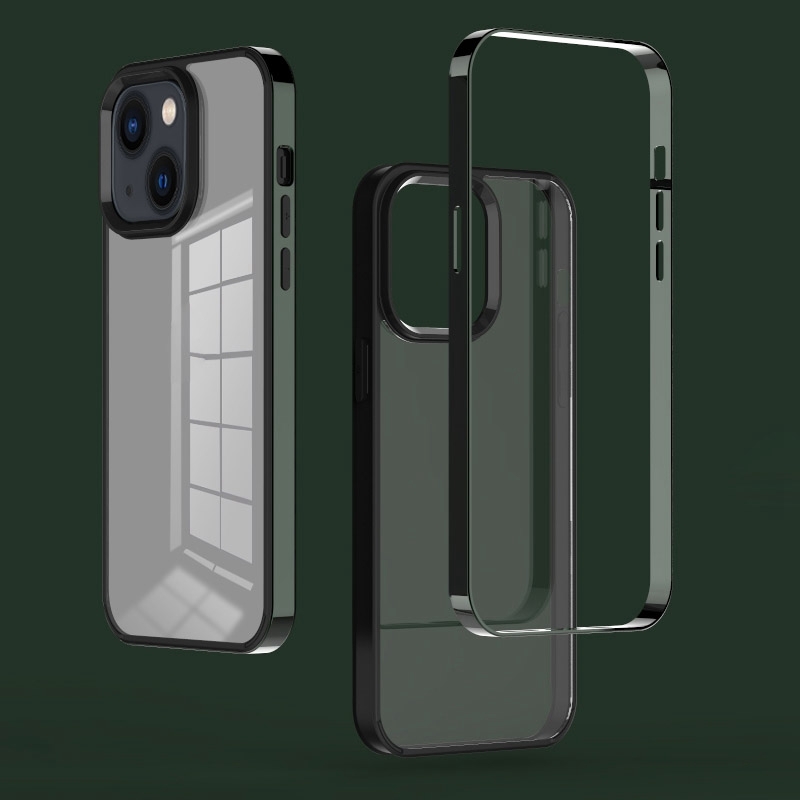 For iPhone 14 Plus 3 in 1 Electroplated Frame Phantom Phone Case (Green) For iPhone 14 Plus 3 in 1 Electroplated Frame Phantom Phone Case (Green)