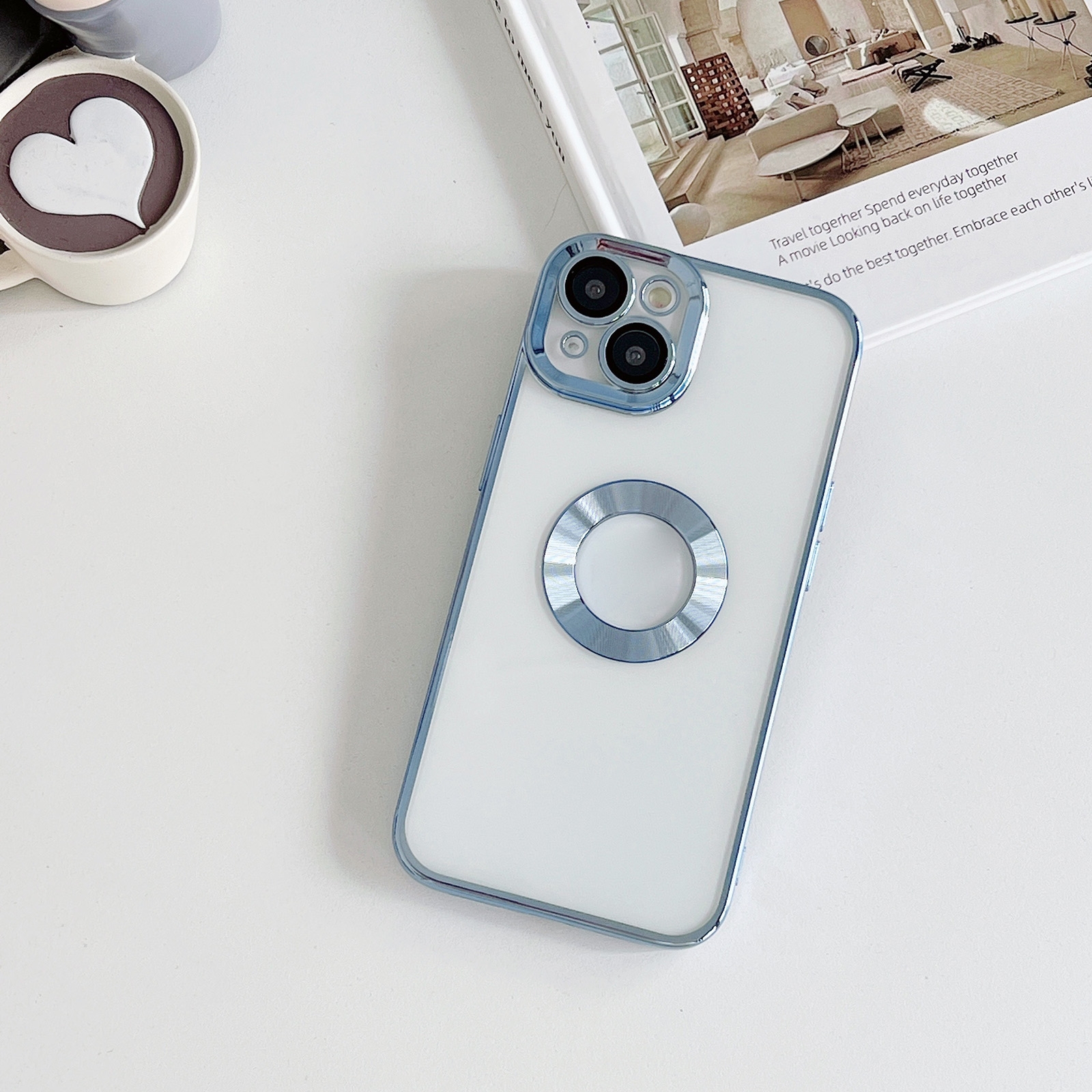 Electroplating CD Texture Transparent Case For iPhone 11 Pro(Sierra Blue)