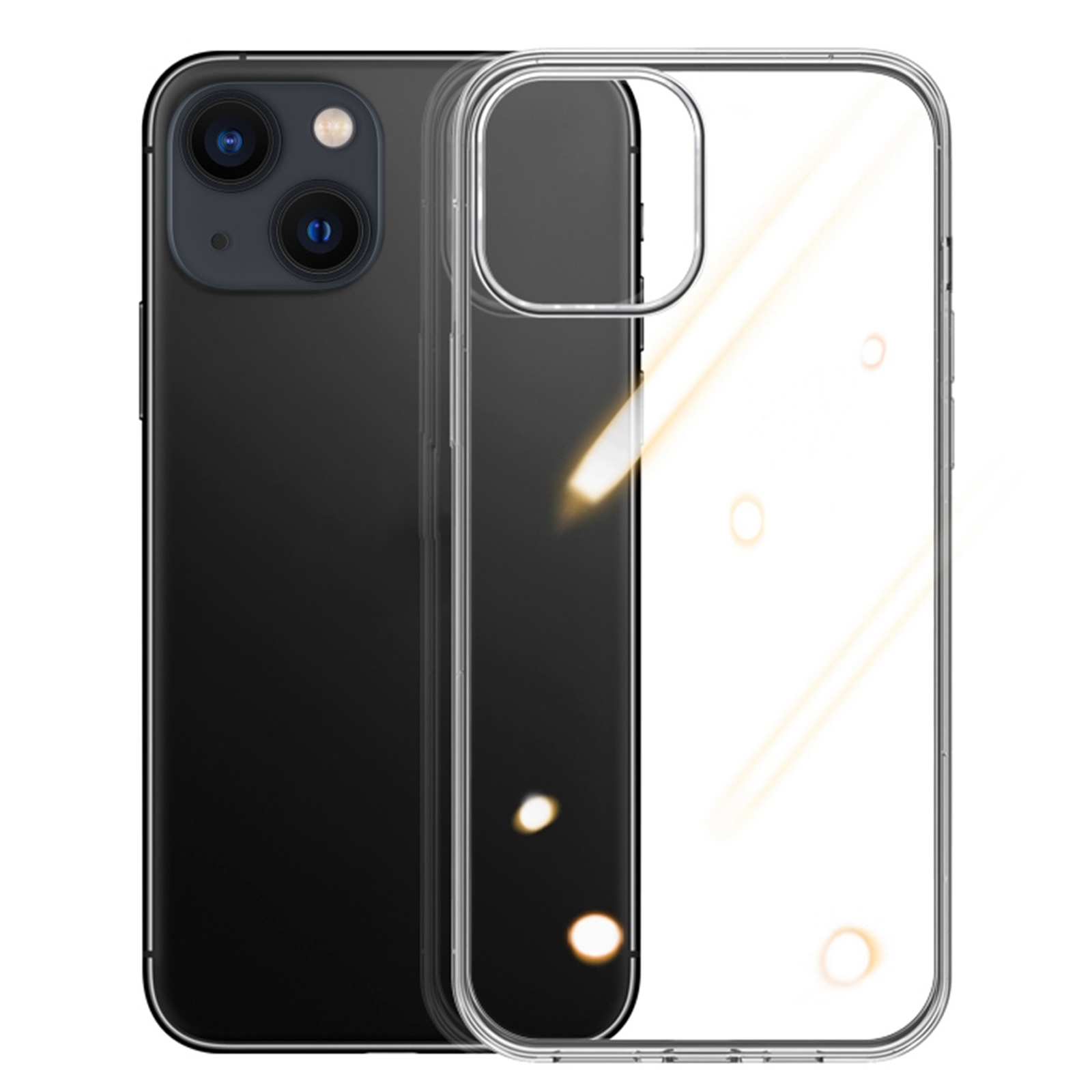 For iPhone 14 Mutural Qingtou Series TPU Transparent Phone Case For iPhone 14 Mutural Qingtou Series TPU Transparent Phone Case