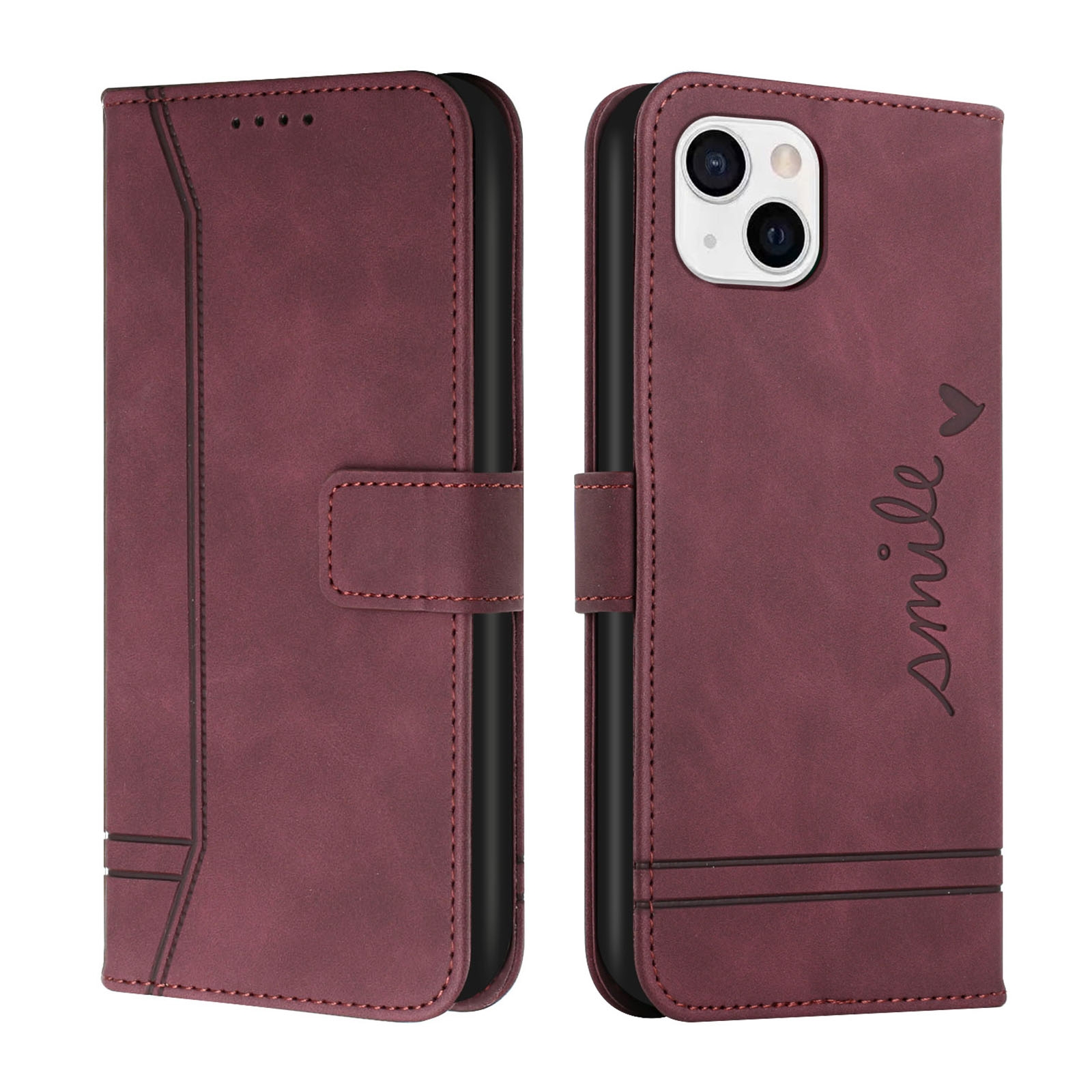 For iPhone 14 Retro Skin Feel Horizontal Flip Leather Phone Case (Wine Red) For iPhone 14 Retro Skin Feel Horizontal Flip Leather Phone Case (Wine Red)
