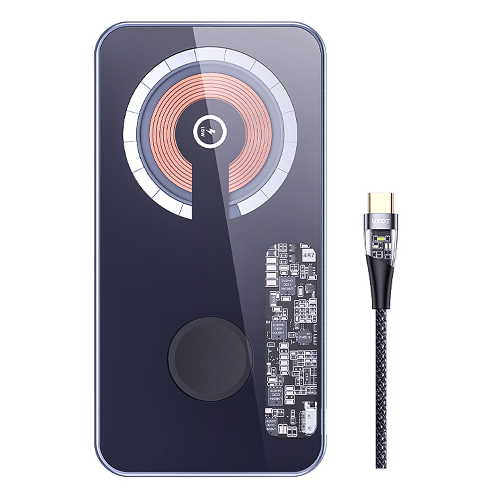 TOTU CACW-065 Ming Series 2 in 1 Magnetic Wireless Charger(Grey) TOTU CACW-065 Ming Series 2 in 1 Magnetic Wireless Charger(Grey)