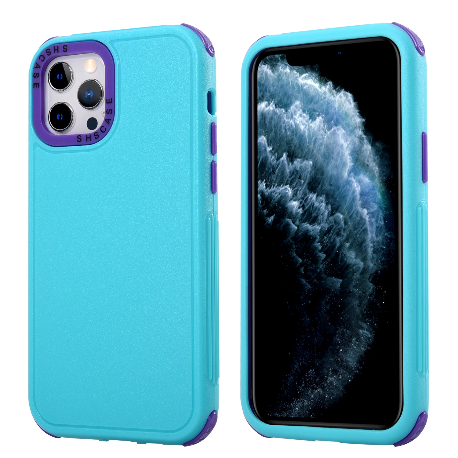 For iPhone 11 3 in 1 Four Corner Shockproof Phone Case (Royal Blue+Purple) For iPhone 11 3 in 1 Four Corner Shockproof Phone Case (Royal Blue+Purple)