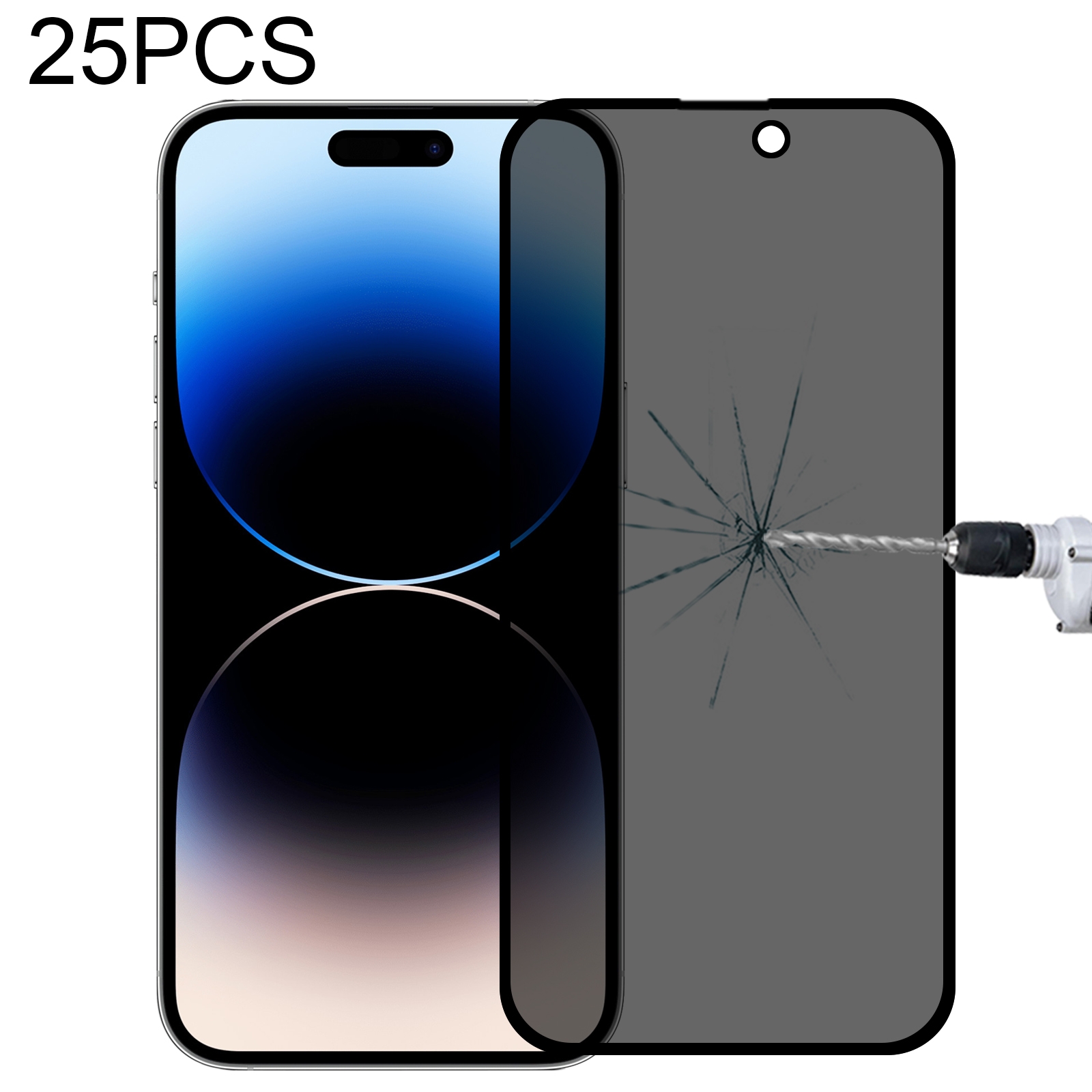 For iPhone 14 Pro 25pcs Anti-peeping Plasma Oil Coated High Aluminum Wear-resistant Tempered Glass Film For iPhone 14 Pro 25pcs Anti-peeping Plasma Oil Coated High Aluminum Wear-resistant Tempered Glass Film