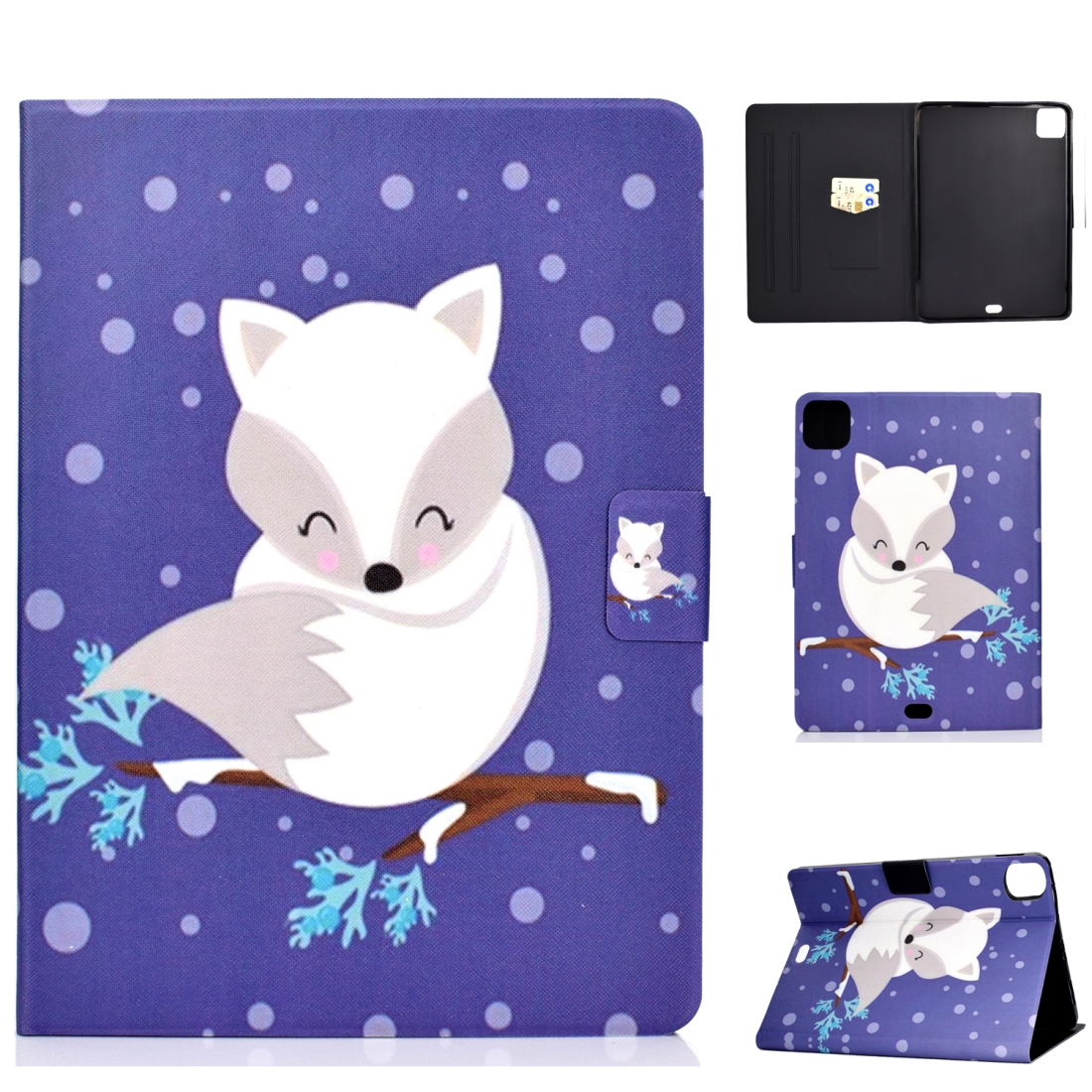 For iPad Pro 11 2020 Electric Pressed TPU Left and Right Open Flat Leather Tablet Case with Sleep Function & Card Buckle Anti-skid Strip(Arctic Fox) For iPad Pro 11 2020 Electric Pressed TPU Left and Right Open Flat Leather Tablet Case with Sleep Function & Card Buckle Anti-skid Strip(Arctic Fox)