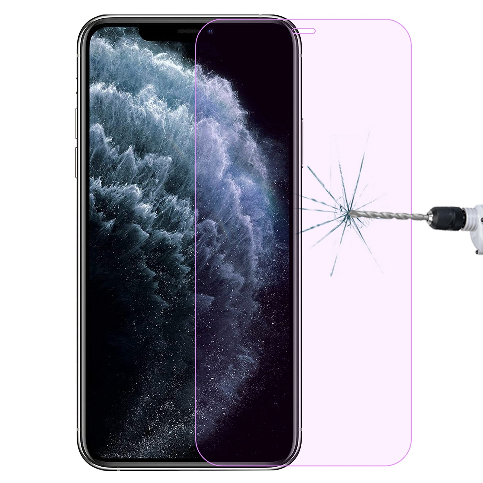 Purple Light Eye Protection Tempered Glass Film For iPhone 11 Pro Max / XS Max Purple Light Eye Protection Tempered Glass Film For iPhone 11 Pro Max / XS Max