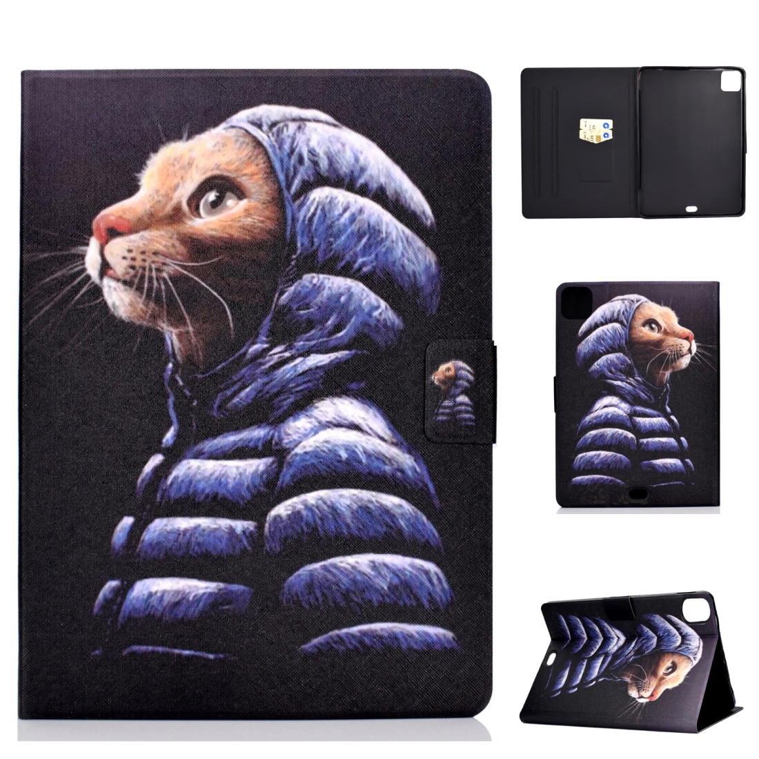 For iPad Pro 11 2020 Electric Pressed TPU Left and Right Open Flat Leather Tablet Case with Sleep Function & Card Buckle Anti-skid Strip(Little Yellow Cat) For iPad Pro 11 2020 Electric Pressed TPU Left and Right Open Flat Leather Tablet Case with Sleep Function & Card Buckle Anti-skid Strip(Little Yellow Cat)