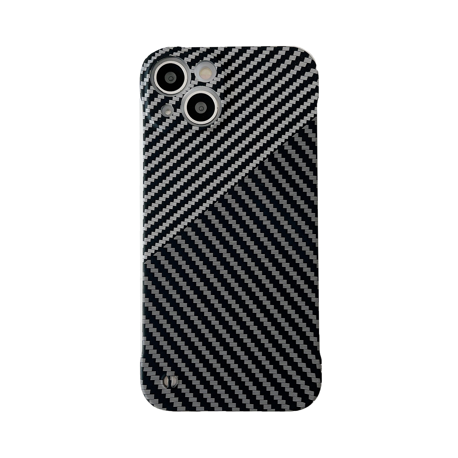 For iPhone 14 Plus Carbon Fiber Texture PC Phone Case (Black Grey) For iPhone 14 Plus Carbon Fiber Texture PC Phone Case (Black Grey)