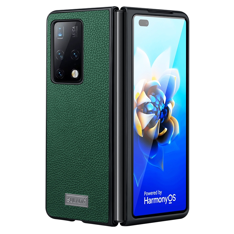 For Samsung Galaxy Z Fold4 SULADA Shockproof TPU + Handmade Leather Phone Case(Green) For Samsung Galaxy Z Fold4 SULADA Shockproof TPU + Handmade Leather Phone Case(Green)