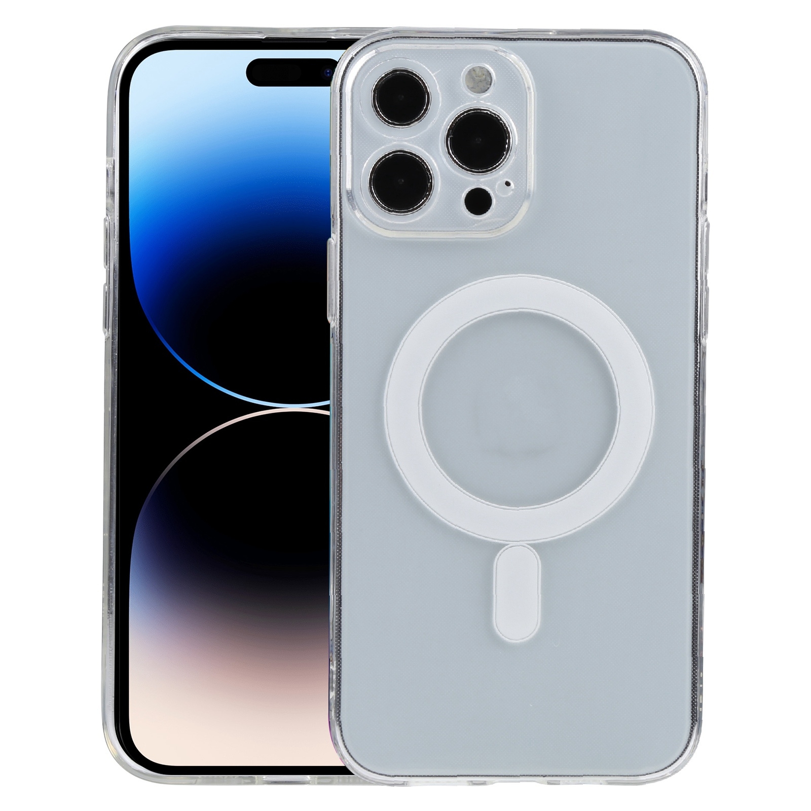 For iPhone 14 Pro TPU Shockproof Protective Magnetic Magsafe Case(Transparent) For iPhone 14 Pro TPU Shockproof Protective Magnetic Magsafe Case(Transparent)