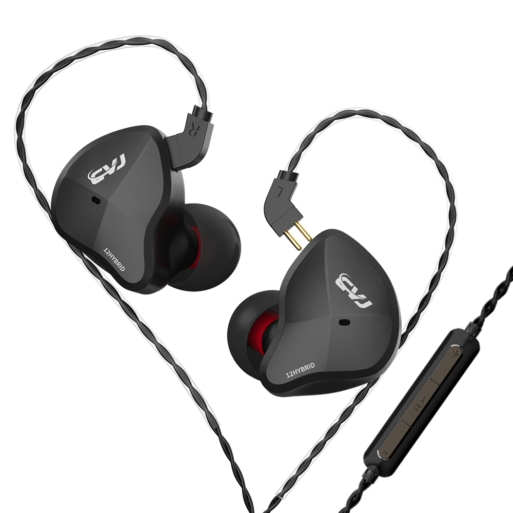 CVJ-CSN In-Ear Dual Magnetic Circuit Dynamic HIFI Wired Earphone, Style:With Mic(Black) CVJ-CSN In-Ear Dual Magnetic Circuit Dynamic HIFI Wired Earphone, Style:With Mic(Black)