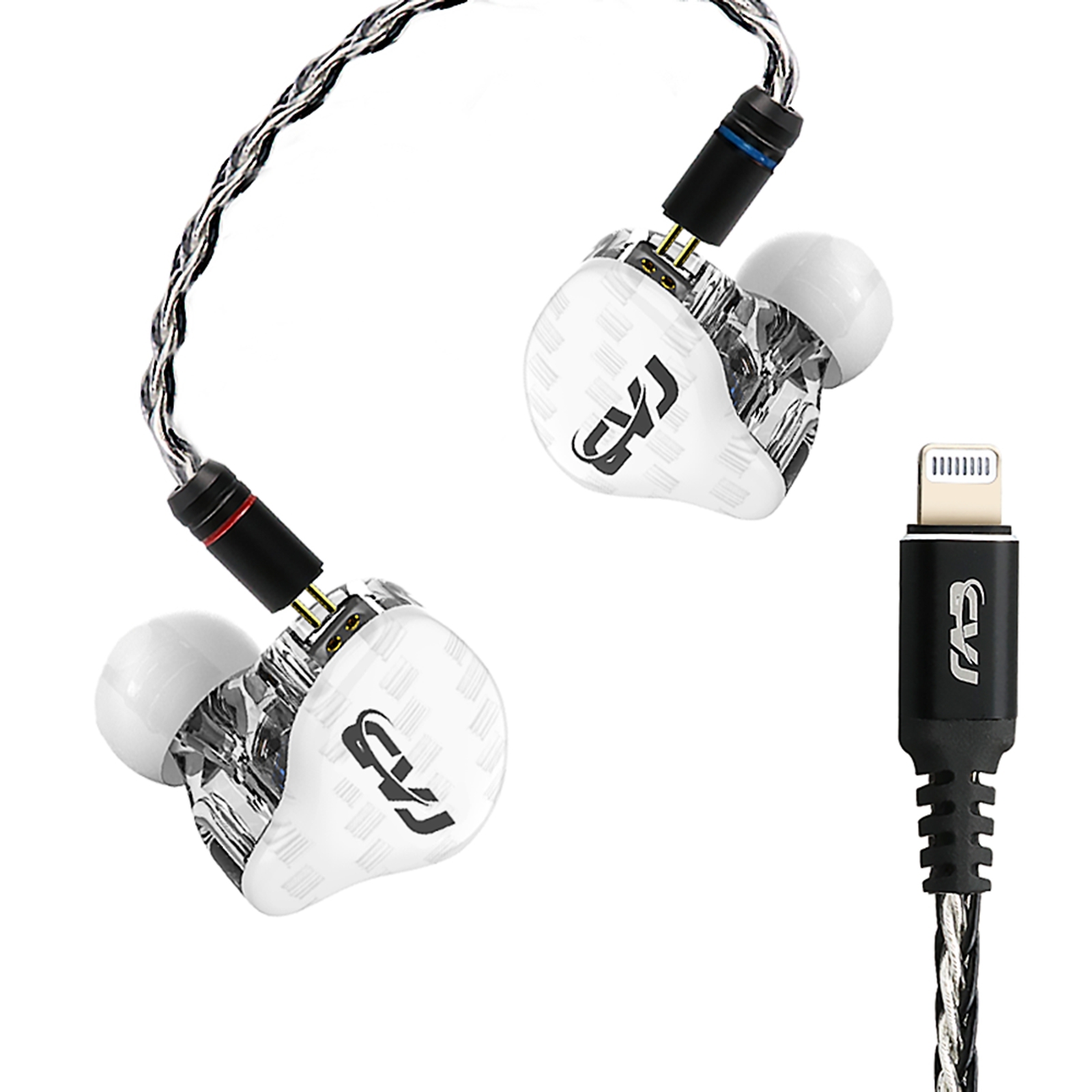 CVJ-CVM Dual Magnetic Ring Iron Hybrid Drive Fashion In-Ear Wired Earphone With Mic Version(White) CVJ-CVM Dual Magnetic Ring Iron Hybrid Drive Fashion In-Ear Wired Earphone With Mic Version(White)