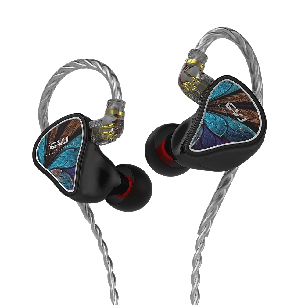CVJ Angel Wings Hybrid Technology HiFi Music Wired Earphone No Mic CVJ Angel Wings Hybrid Technology HiFi Music Wired Earphone No Mic