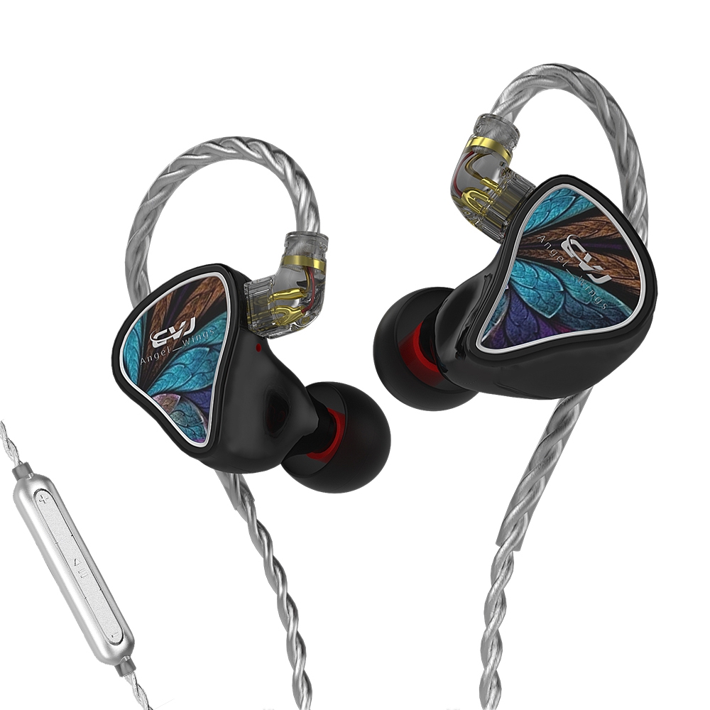 CVJ Angel Wings Hybrid Technology HiFi Music Wired Earphone With Mic CVJ Angel Wings Hybrid Technology HiFi Music Wired Earphone With Mic