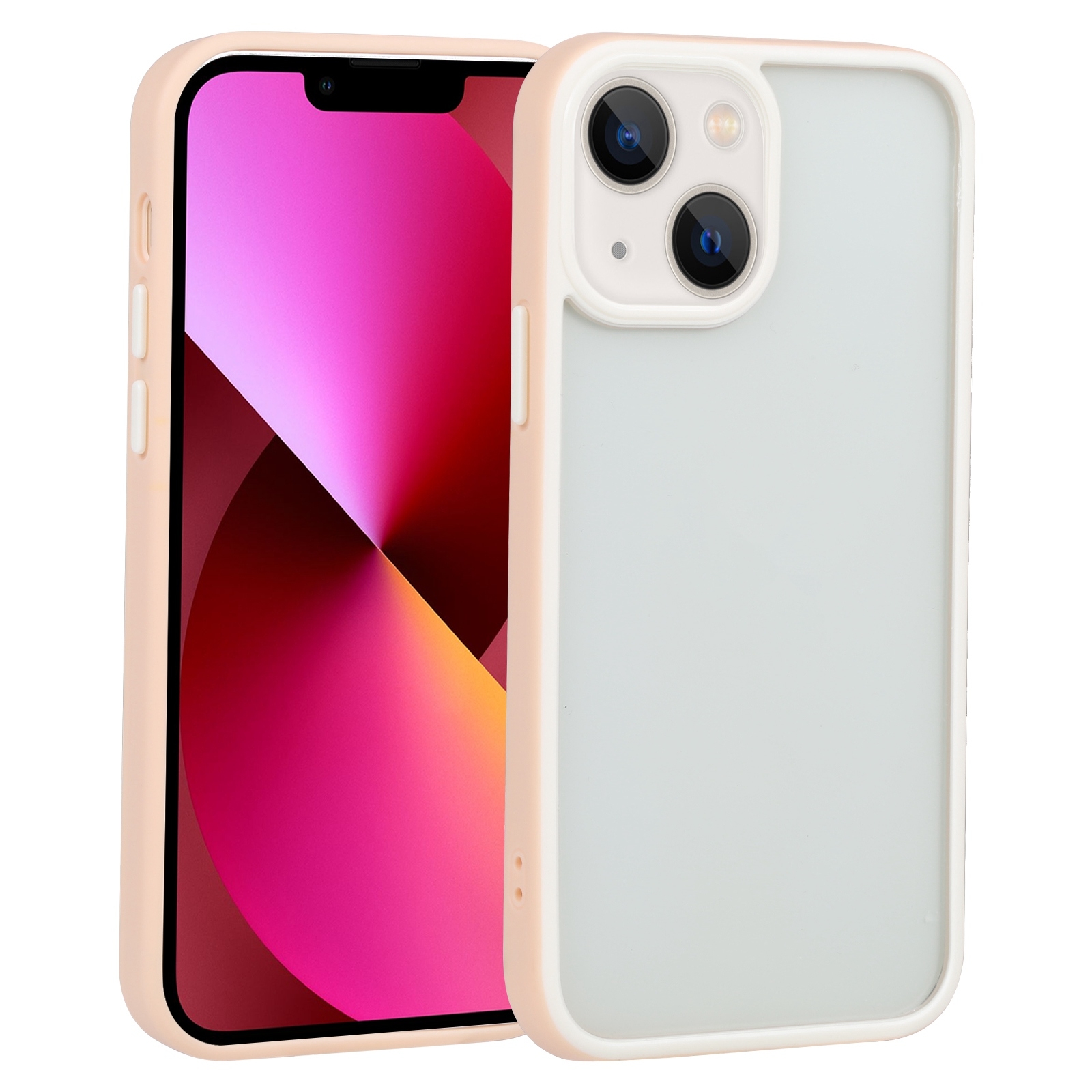 For iPhone 14 Two-color Shield TPU + PC Phone Case (Light Pink) For iPhone 14 Two-color Shield TPU + PC Phone Case (Light Pink)