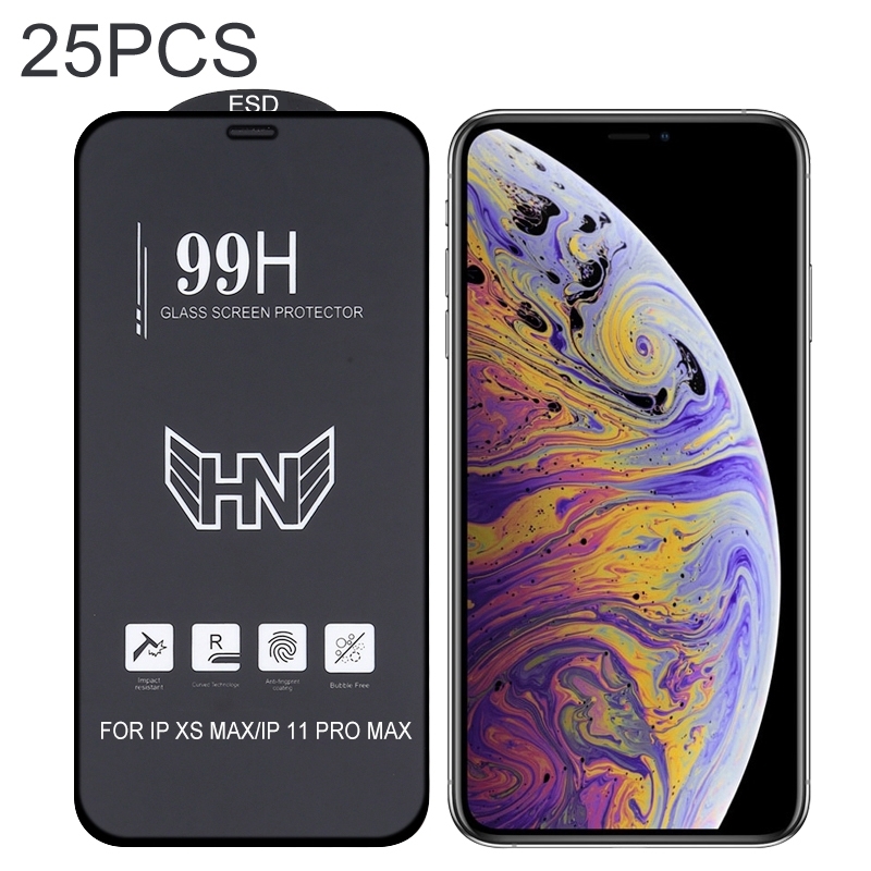 25 PCS High Aluminum Large Arc Full Screen Tempered Glass Film For iPhone 11 Pro Max / XS Max 25 PCS High Aluminum Large Arc Full Screen Tempered Glass Film For iPhone 11 Pro Max / XS Max