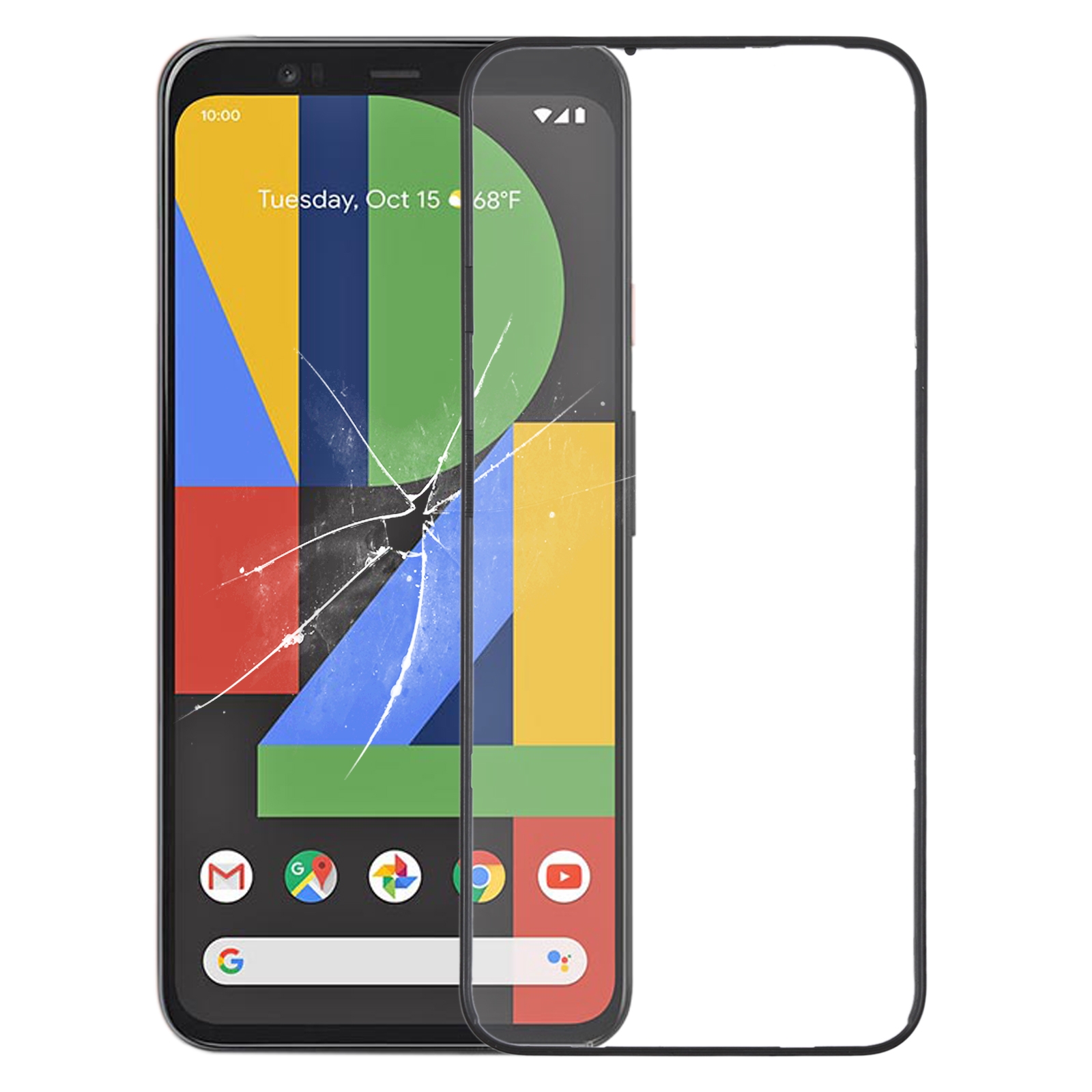 Front LCD Screen Bezel Frame For Google Pixel 4