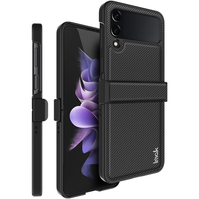 For Samsung Galaxy Z Flip4 5G IMAK Ruiyi Series Carbon Fiber PU + PC Phone Case(Black) For Samsung Galaxy Z Flip4 5G IMAK Ruiyi Series Carbon Fiber PU + PC Phone Case(Black)