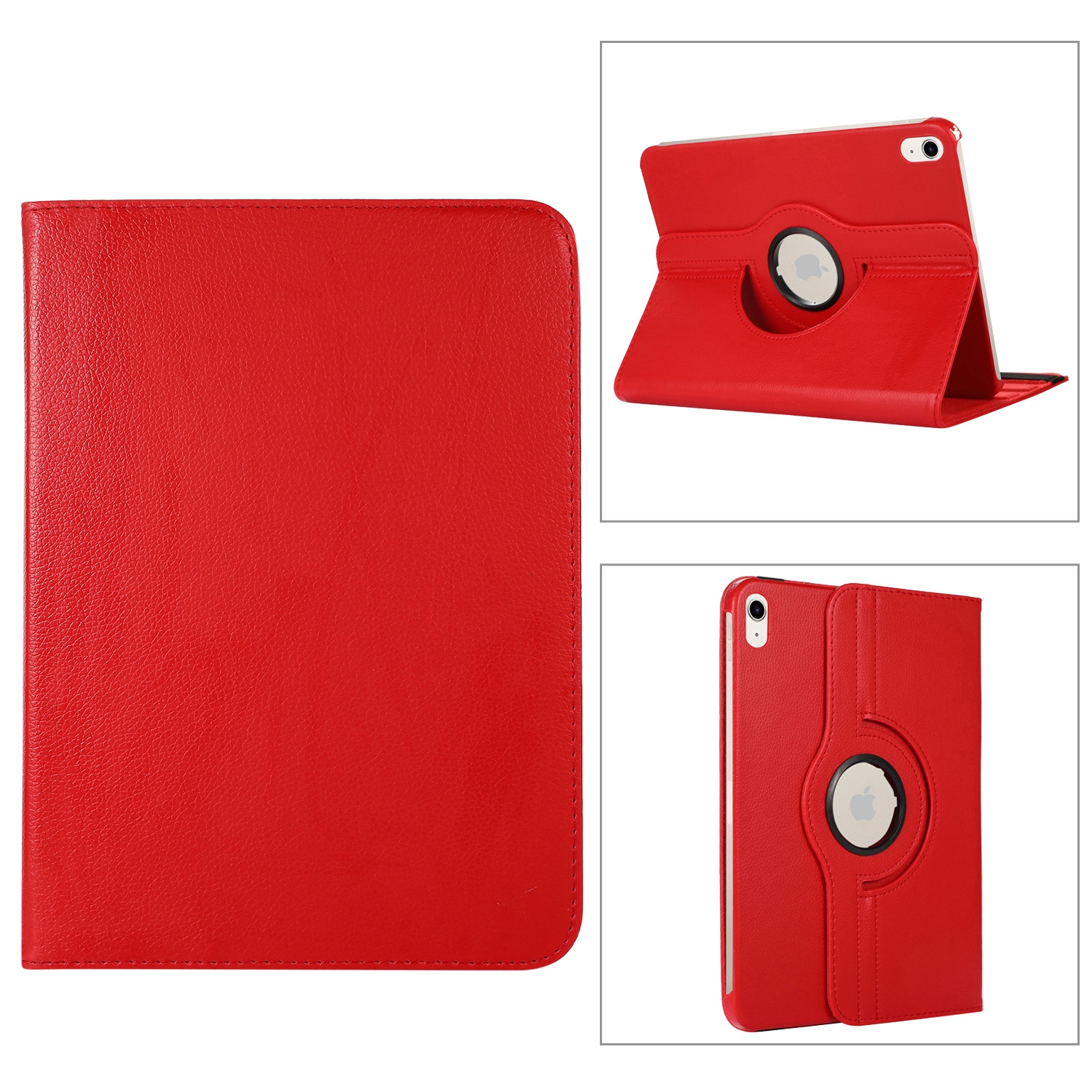 For iPad 10th Gen 10.9 2022 360 Degree Rotation Litchi Texture Flip Leather Tablet Case with Holder (Red) For iPad 10th Gen 10.9 2022 360 Degree Rotation Litchi Texture Flip Leather Tablet Case with Holder (Red)