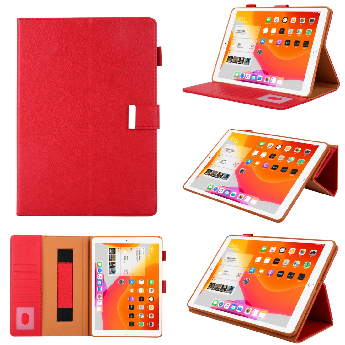 For iPad Pro 11 (2020) & (2018) Small Metal Button Magnetic Attraction Tablet PC Protective Leather Case with Deformable Bracket & Handle & Card Slots & Pen Slot & Sleep / Wake-up Function(Red) For iPad Pro 11 (2020) & (2018) Small Metal Button Magnetic Attraction Tablet PC Protective Leather Case with Deformable Bracket & Handle & Card Slots & Pen Slot & Sleep / Wake-up Function(Red)