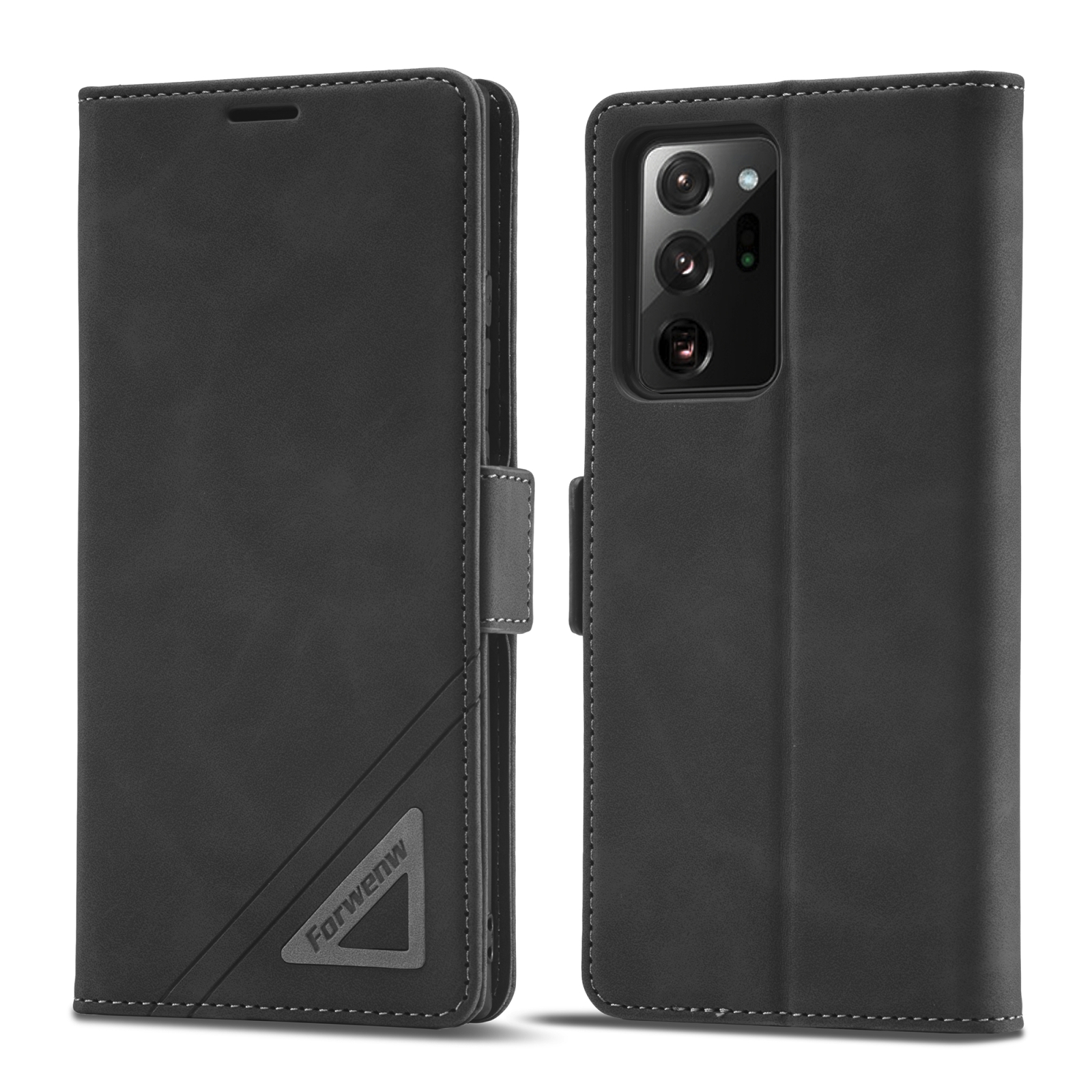 For Samsung Galaxy Note20 Forwenw Dual-side Buckle Leather Phone Case(Black) For Samsung Galaxy Note20 Forwenw Dual-side Buckle Leather Phone Case(Black)