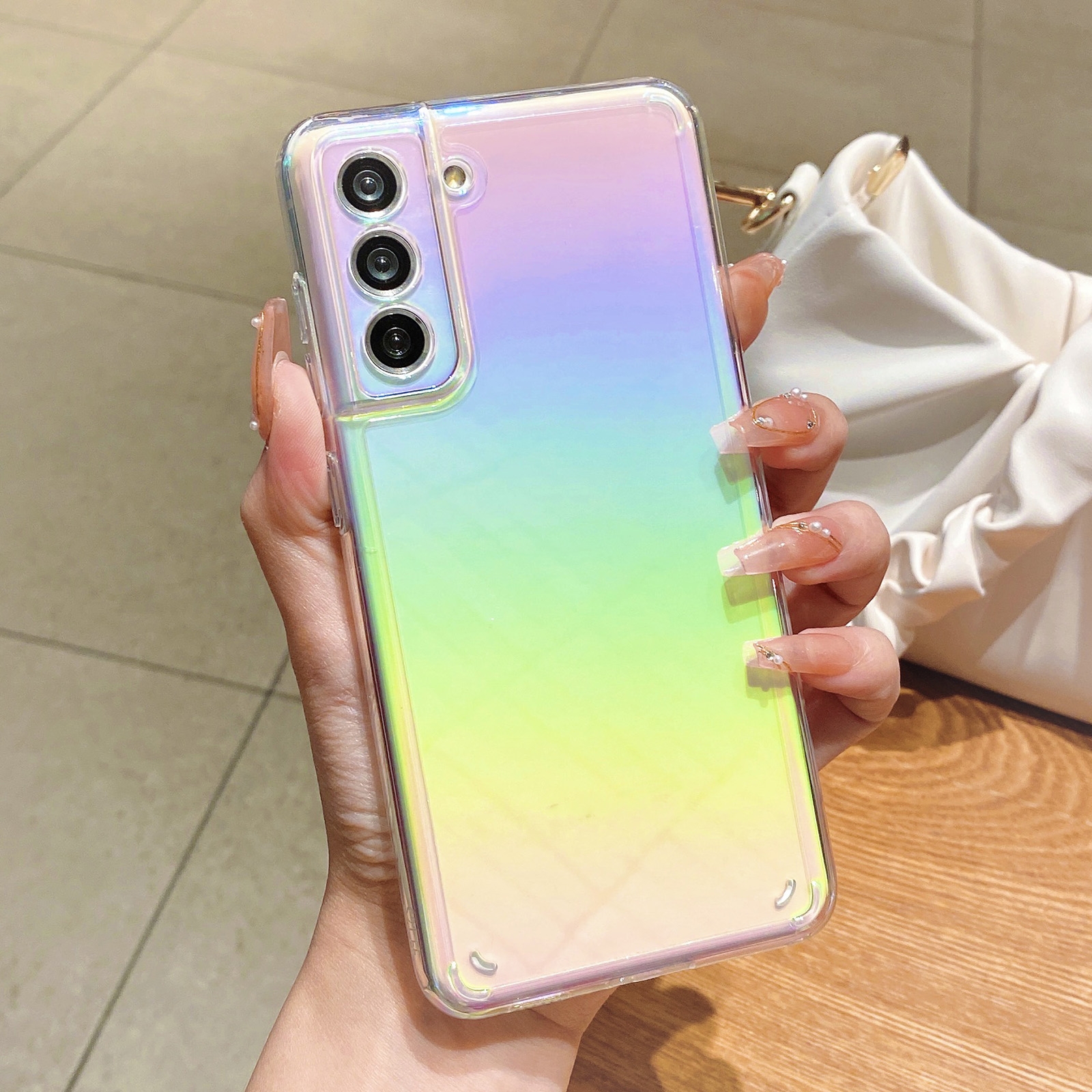 For Samsung Galaxy S21+ 5G Color Plating Acrylic + TPU Phone Case(Rainbow) For Samsung Galaxy S21+ 5G Color Plating Acrylic + TPU Phone Case(Rainbow)