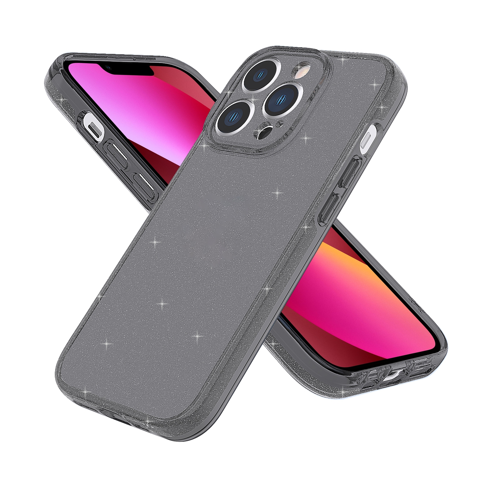 Fine Hole Phone Case For iPhone 13(Shining Black) Fine Hole Phone Case For iPhone 13(Shining Black)