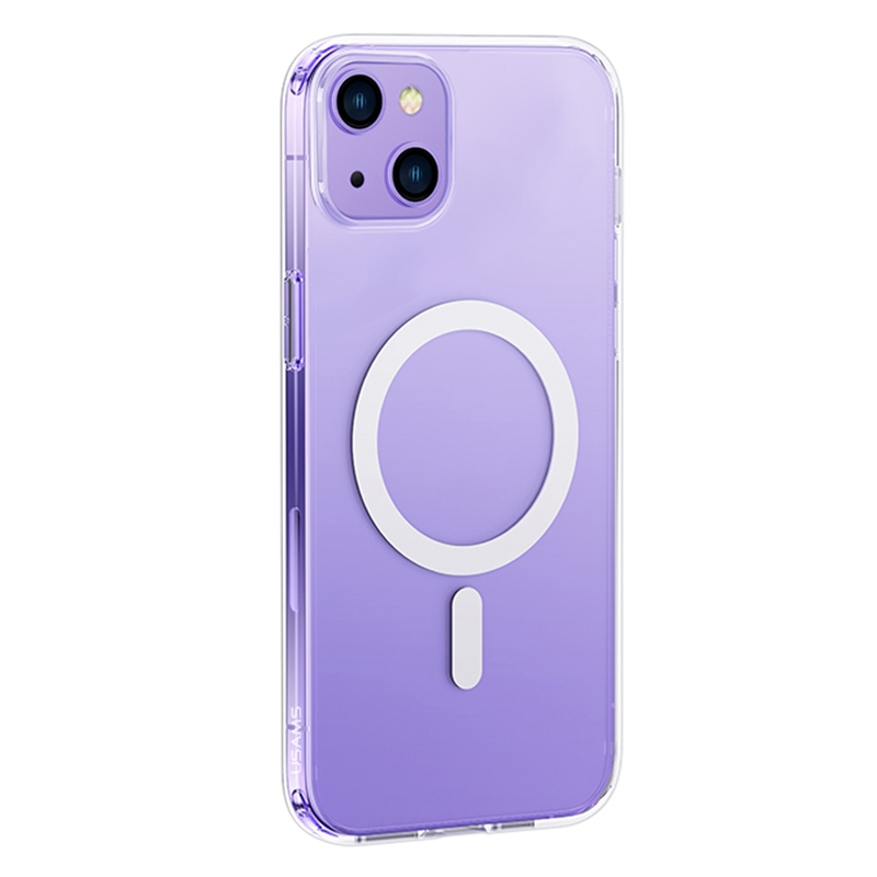 For iPhone 14 Plus USAMS US-BH801 Ice Magnet Series Magsafe Phone Case (Transparent) For iPhone 14 Plus USAMS US-BH801 Ice Magnet Series Magsafe Phone Case (Transparent)