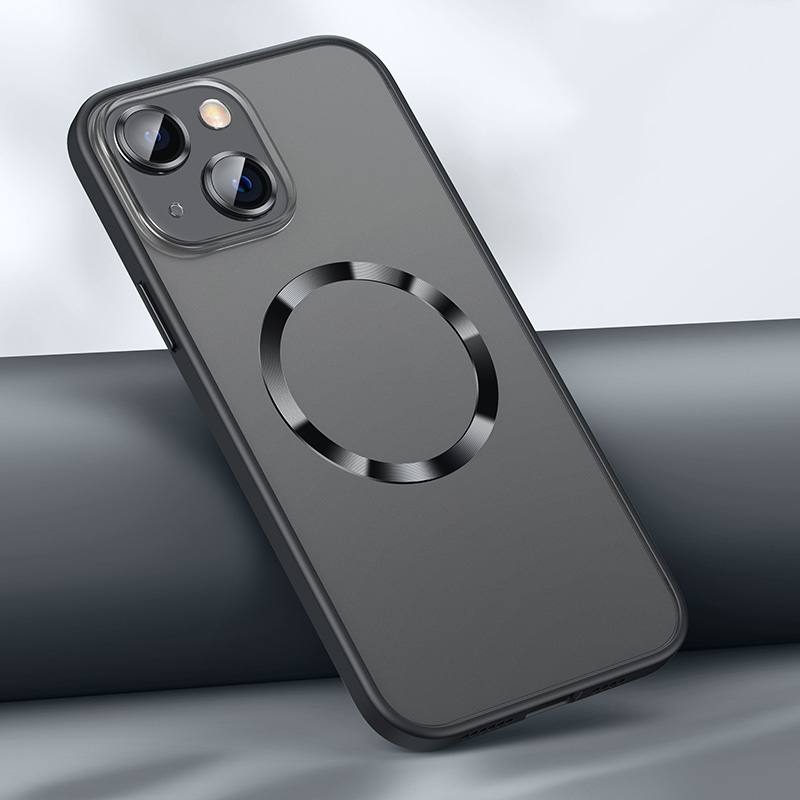 For iPhone 14 Plus Skin Feel MagSafe Magnetic Case (Black) For iPhone 14 Plus Skin Feel MagSafe Magnetic Case (Black)
