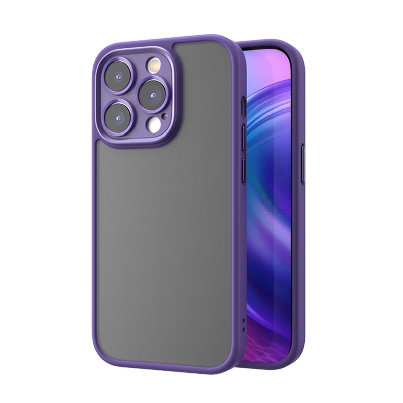 For iPhone 14 Pro ROCK Guard Skin-feel Phone Case(Purple) For iPhone 14 Pro ROCK Guard Skin-feel Phone Case(Purple)