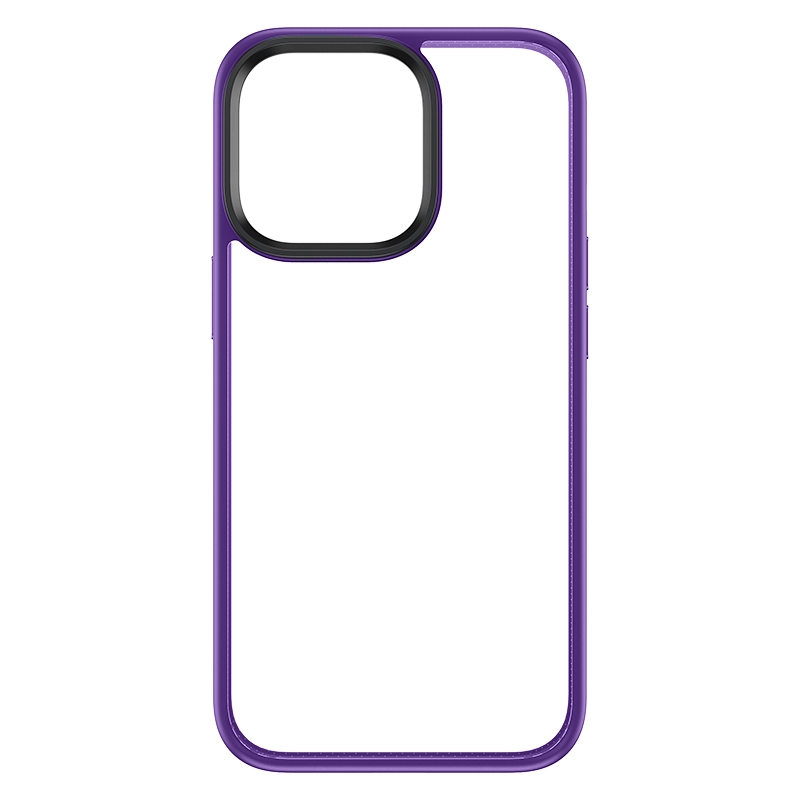 For iPhone 14 Pro ROCK Guard Transparent Phone Case(Purple) For iPhone 14 Pro ROCK Guard Transparent Phone Case(Purple)
