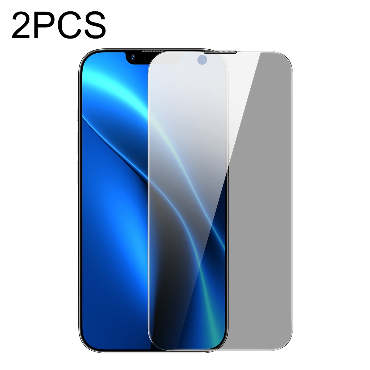 For iPhone 14 / 13 / 13 Pro 2pcs Baseus 0.3mm SuperCeramic Peep-proof Tempered Glass Film