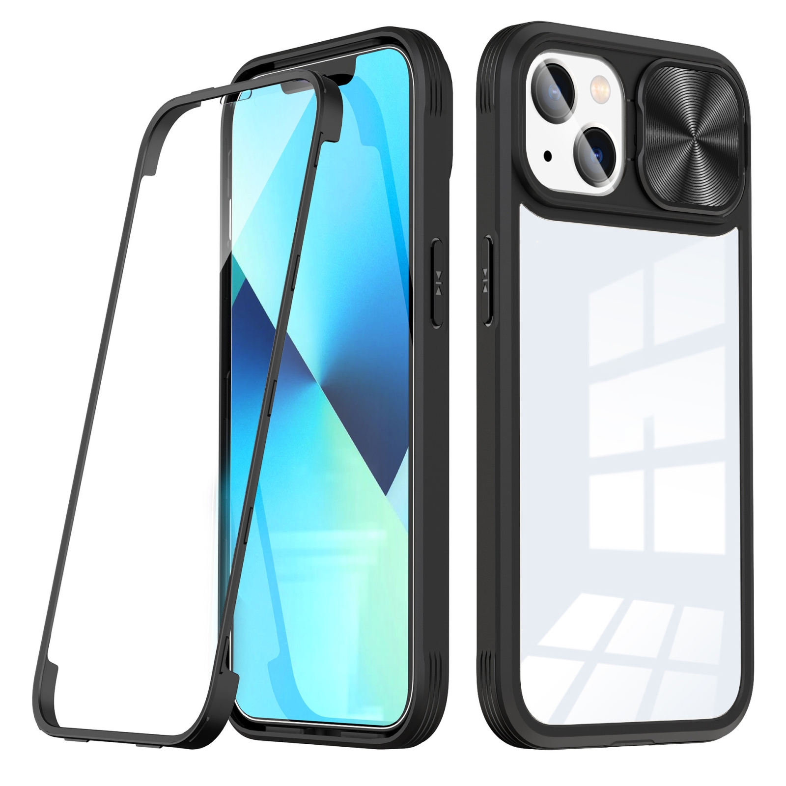For iPhone 14 Plus 360 Full Body Sliding Camshield Phone Case (Black) For iPhone 14 Plus 360 Full Body Sliding Camshield Phone Case (Black)