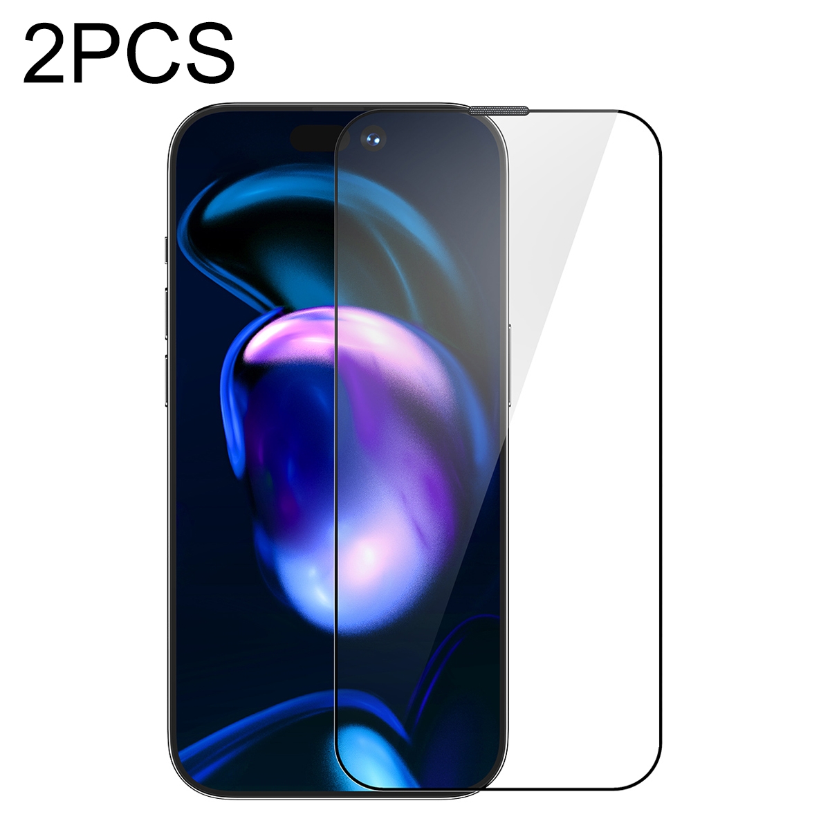 For iPhone 14 Pro 2pcs Baseus 0.3mm Full-screen Crystal Tempered Glass Film