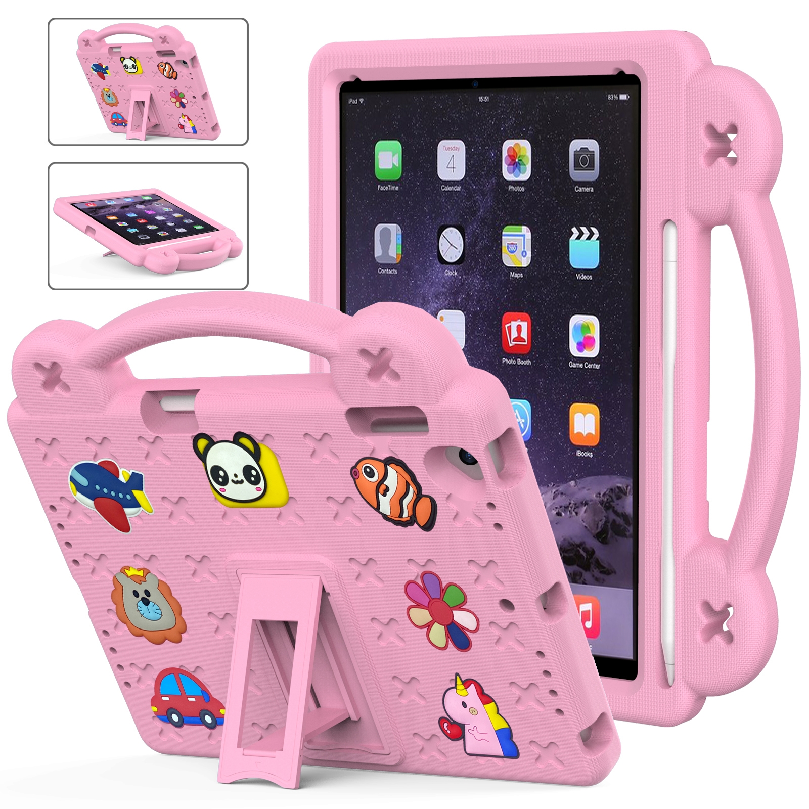 Handle Kickstand Children EVA Shockproof Tablet Case For iPad Air / Air 2 / iPad 5 / 6 / Pro 9.7(Pink) Handle Kickstand Children EVA Shockproof Tablet Case For iPad Air / Air 2 / iPad 5 / 6 / Pro 9.7(Pink)