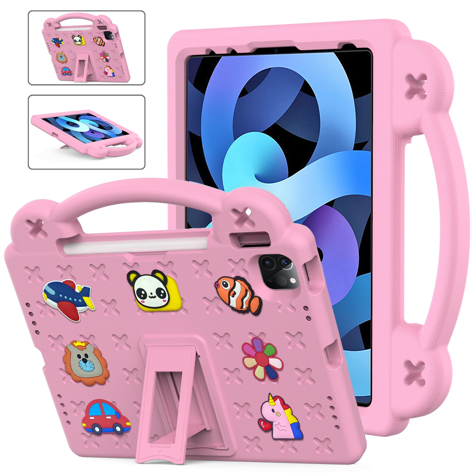 Handle Kickstand Children EVA Shockproof Tablet Case For iPad Air 2020 / 2022 10.9(Pink) Handle Kickstand Children EVA Shockproof Tablet Case For iPad Air 2020 / 2022 10.9(Pink)