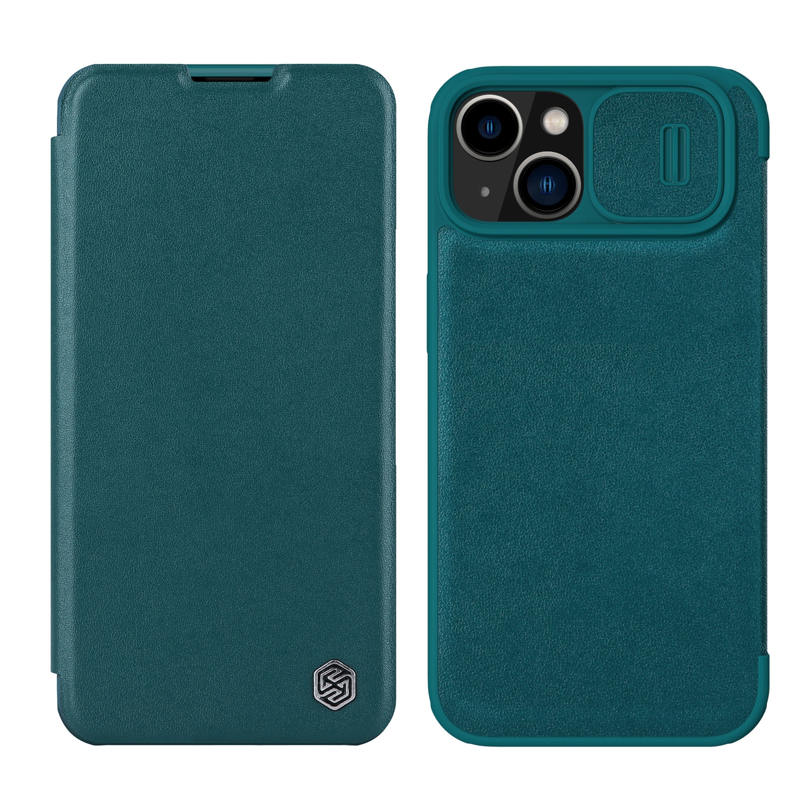 For iPhone 14 NILLKIN QIN Series Pro Leather Phone Case(Green) For iPhone 14 NILLKIN QIN Series Pro Leather Phone Case(Green)