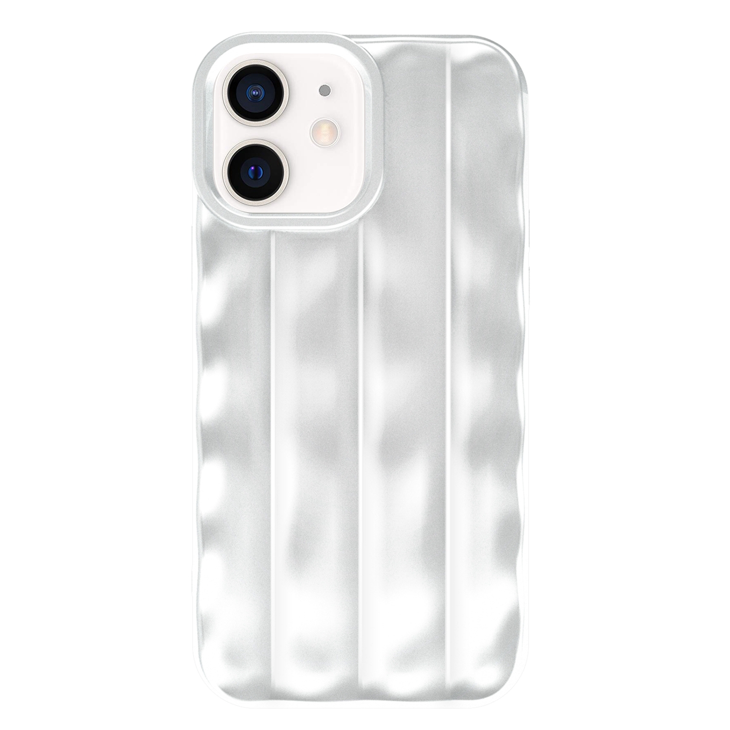 For iPhone 12 / 12 Pro 3D Stripe TPU Phone Case(Silver) For iPhone 12 / 12 Pro 3D Stripe TPU Phone Case(Silver)