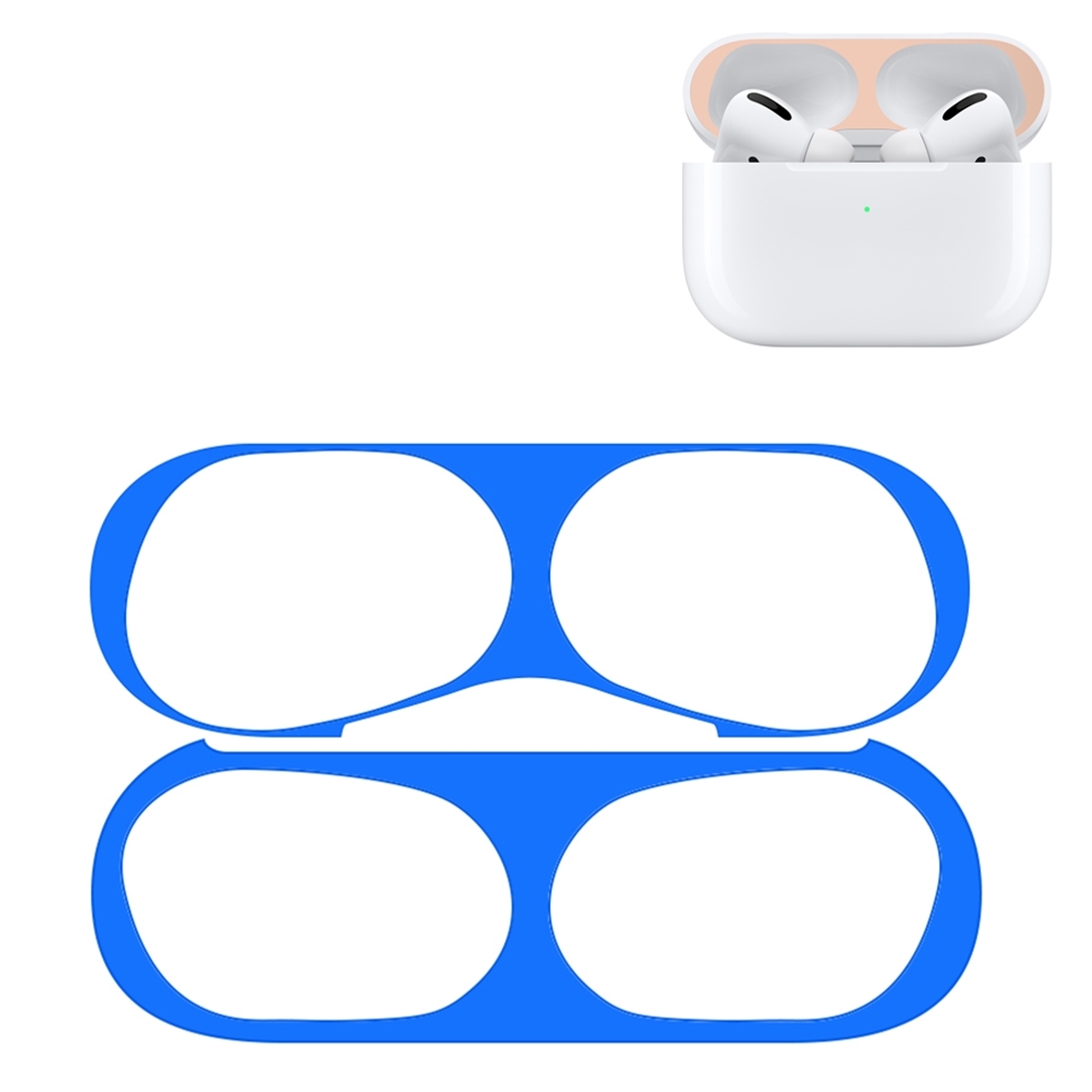 For Apple AirPods Pro 2 Wireless Earphone Protective Case Metal Sticker(Blue) For Apple AirPods Pro 2 Wireless Earphone Protective Case Metal Sticker(Blue)