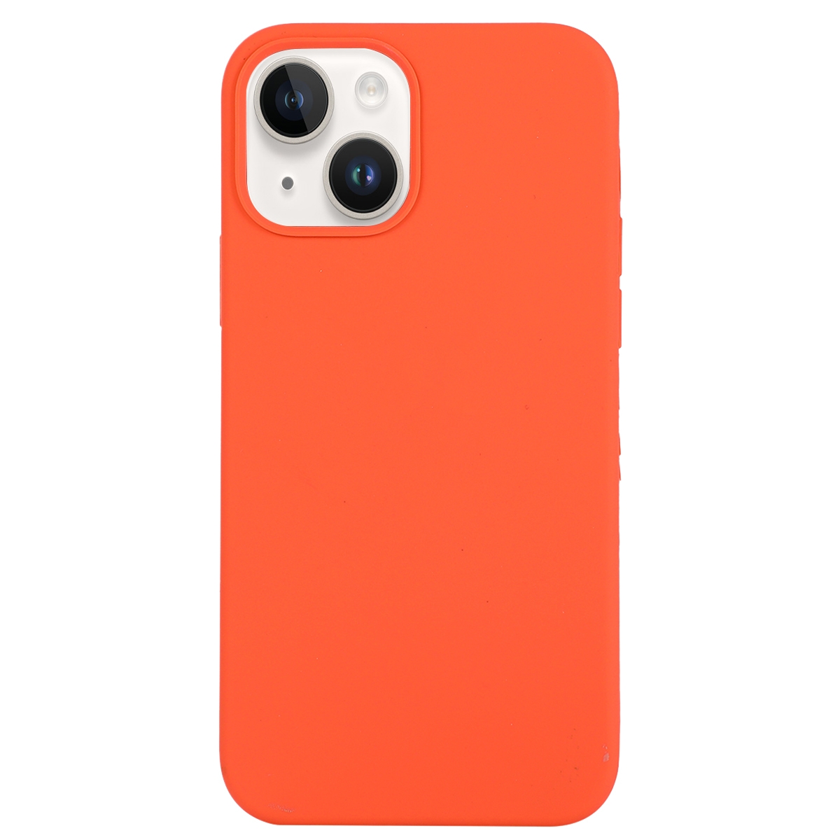 For iPhone 14 Solid Silicone Phone Case(Orange) For iPhone 14 Solid Silicone Phone Case(Orange)